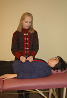 Woman practicing Reiki