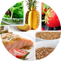 Collage of foods that decrease inflammation