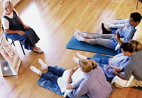 three couples attending a childbirth class