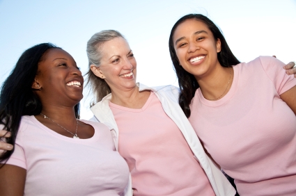 Three woman smiling together