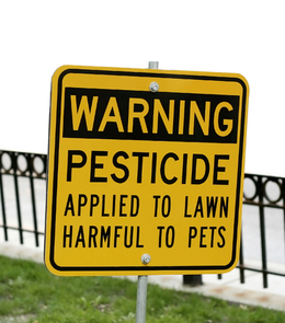 pesticide sign