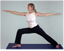 yoga warrier 2 pose 