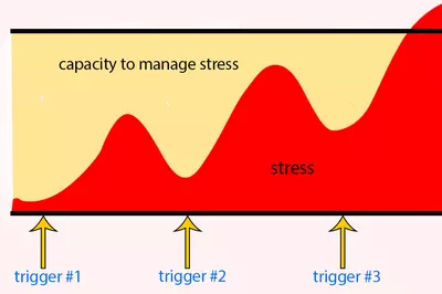 A graph showing stress capacity 