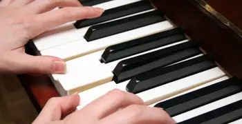 a person playing piano