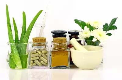 various natural therapies, including herbs and vitamins