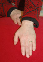 Reiki hand positioning