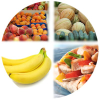Collage of healthy foods