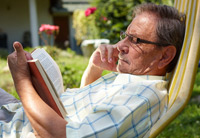 Man reading a book