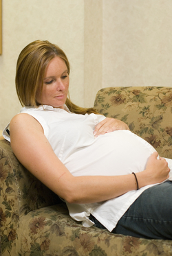 Pregnant woman relaxing