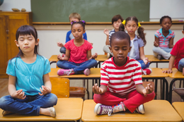 kids meditating