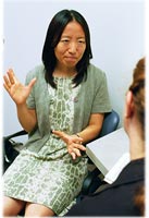 Woman talking Woman talking
