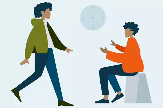 Two people navigating a difficult conversation about treatment.