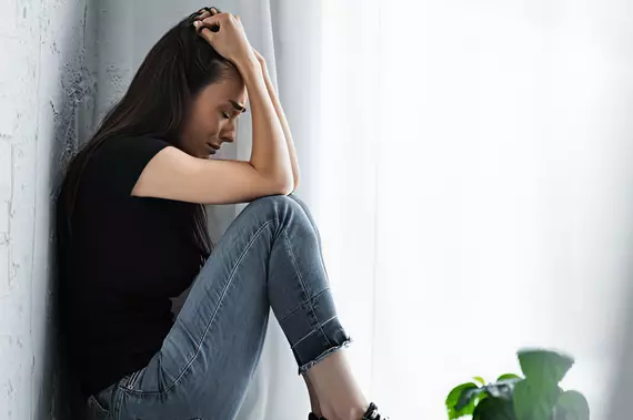 Person experiencing anxiety.