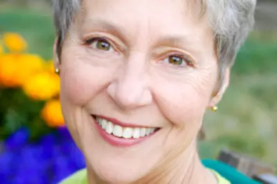 An older woman smiling