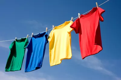clothes on a clothes line
