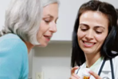 A patient talking to her doctor