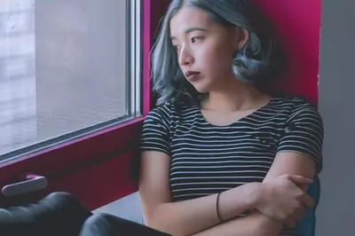 Woman expressing loneliness