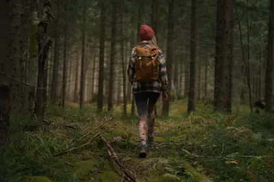 woman hiking