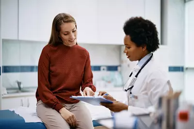 woman at the doctor