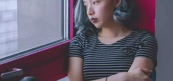 Woman expressing loneliness
