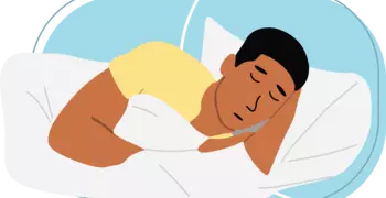 illustration of a person sleeping