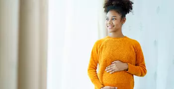 smiling pregnant woman 