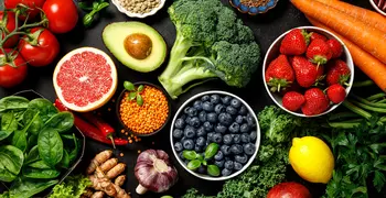 healthy foods on a table