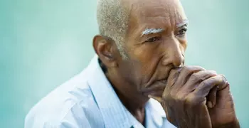Elderly man alone