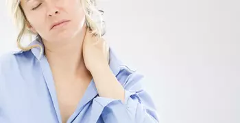 woman with neck pain