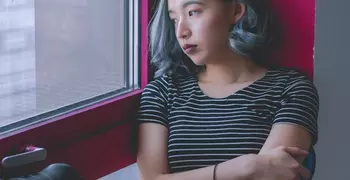 Woman expressing loneliness