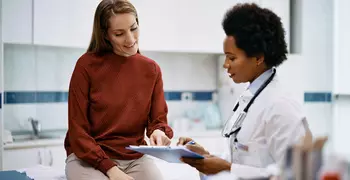 woman at the doctor 