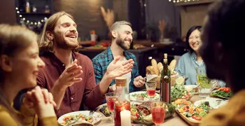 group of people having dinner