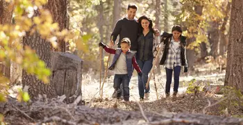 family hiking 