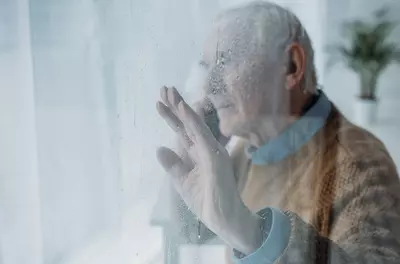 senior man talking on phone