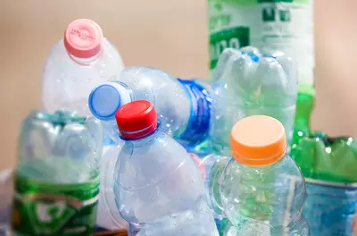 cluster of plastic bottles