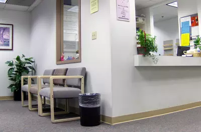 empty waiting room at a doctor's office