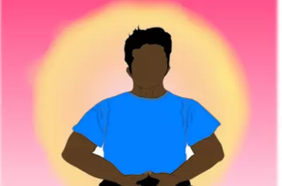 illustration of man meditating