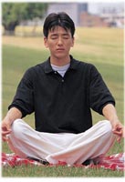 Man meditating