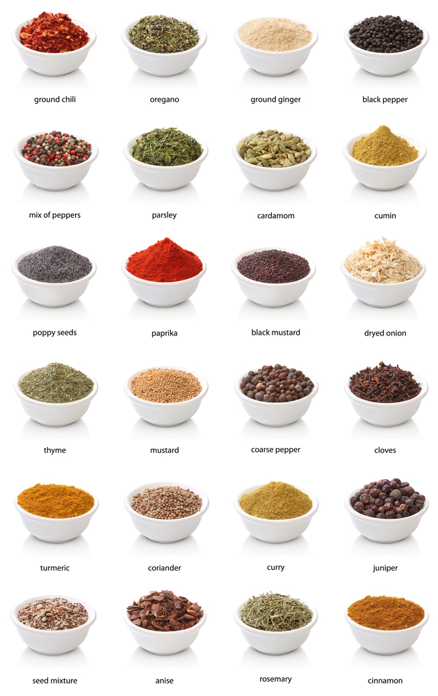 Dry seasonings with names