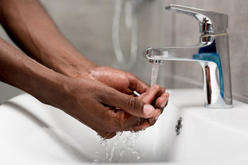 washing hands