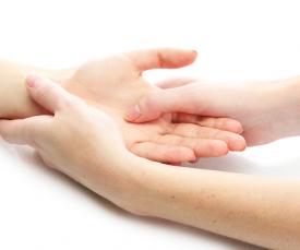 isolated hand massage
