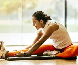 Woman stretching