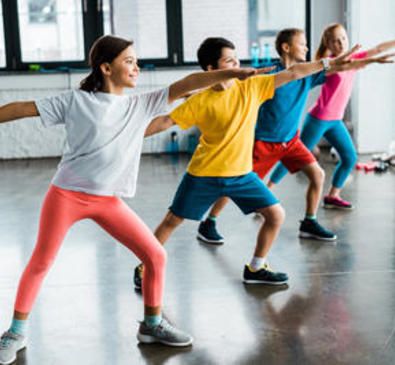 Adolescents dancing