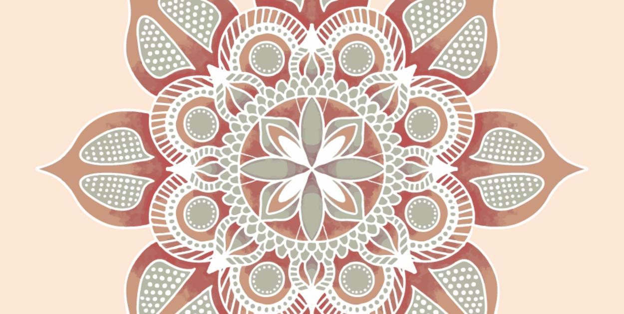 a symmetrical pattern of dots and lines